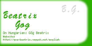 beatrix gog business card