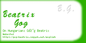 beatrix gog business card